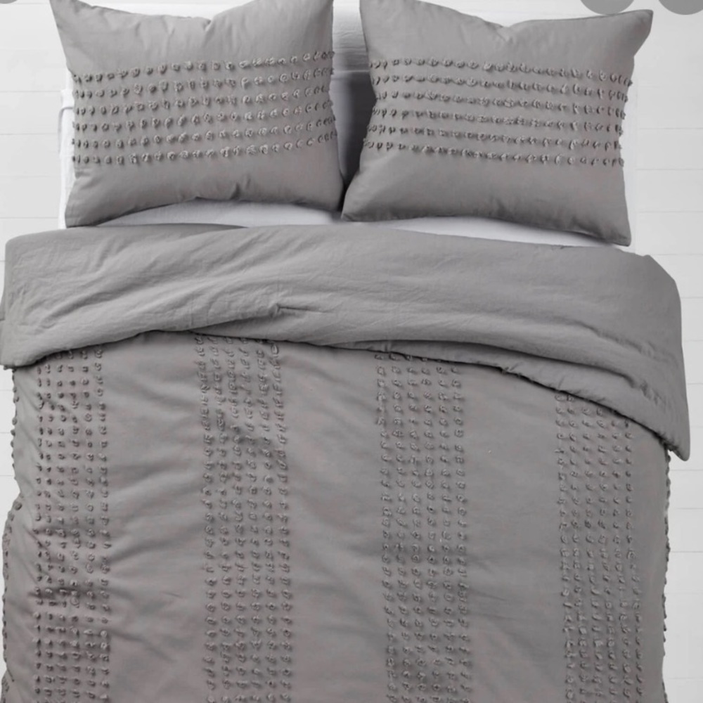 GREY TERRY DOT COMFORTER DORMIFY